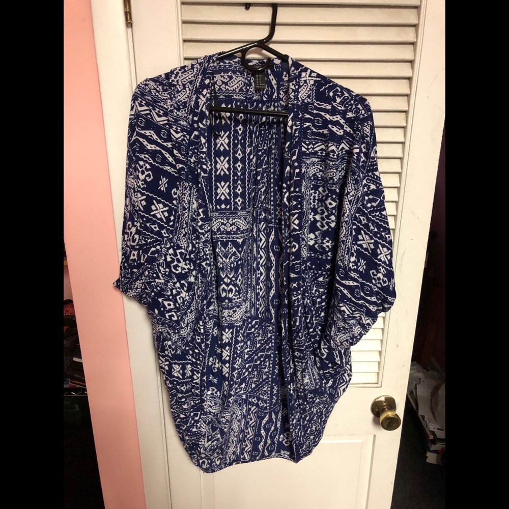 Tribal blue cardigan